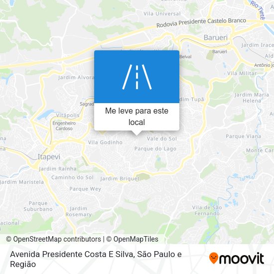 Avenida Presidente Costa E Silva mapa