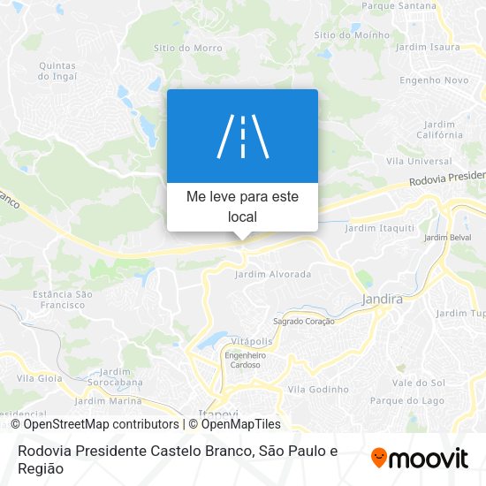 Rodovia Presidente Castelo Branco mapa