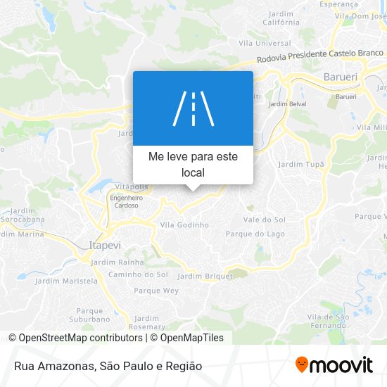 Rua Amazonas mapa