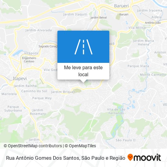 Rua Antônio Gomes Dos Santos mapa