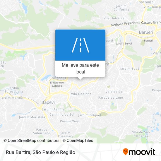 Rua Bartira mapa