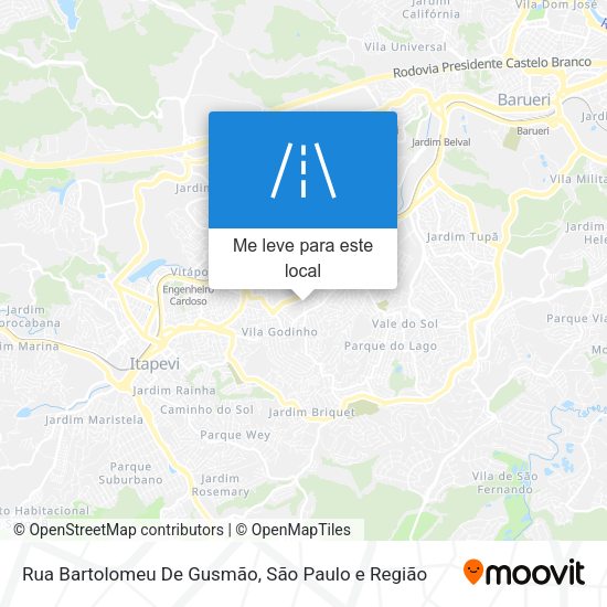 Rua Bartolomeu De Gusmão mapa