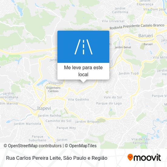 Rua Carlos Pereira  Leite mapa