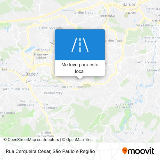 Rua Cerqueira César mapa