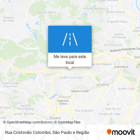 Rua Cristovão Colombo mapa