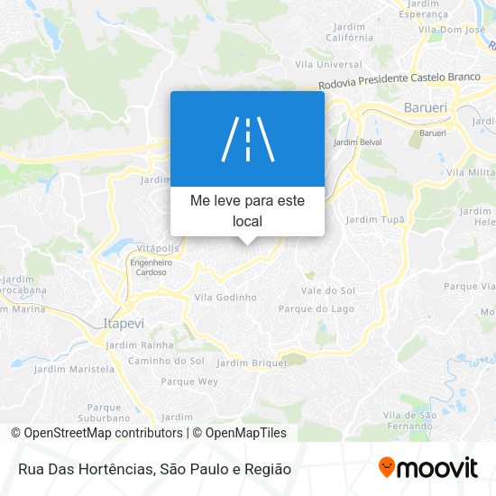 Rua Das Hortências mapa