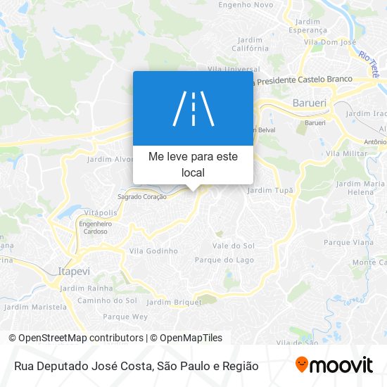 Rua Deputado José Costa mapa