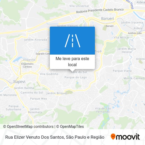 Rua Elizer Venuto Dos Santos mapa