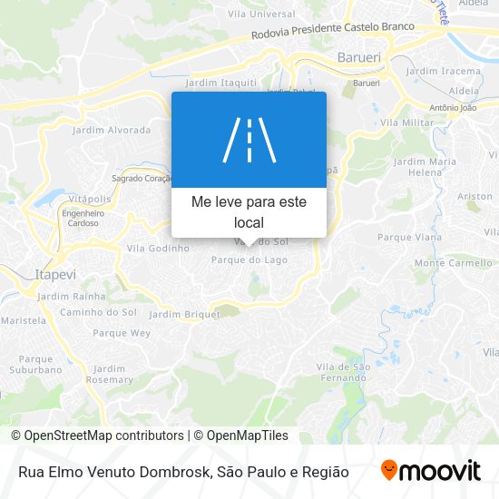 Rua Elmo Venuto Dombrosk mapa