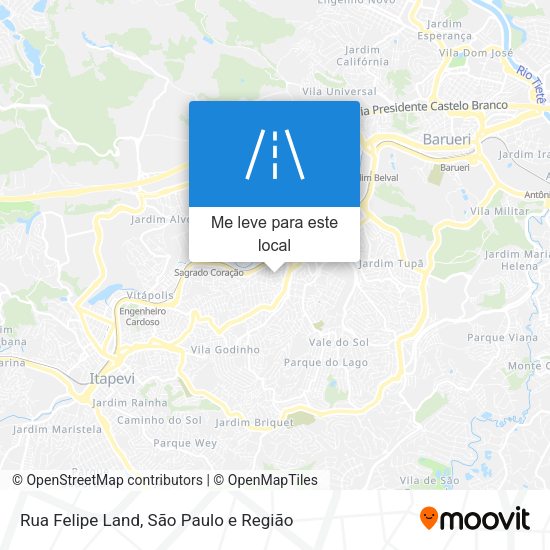 Rua Felipe Land mapa