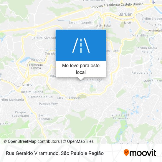 Rua Geraldo Viramundo mapa