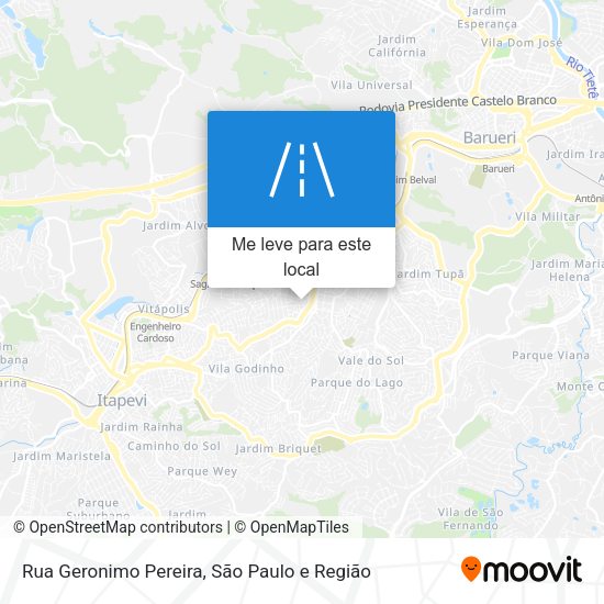 Rua Geronimo Pereira mapa
