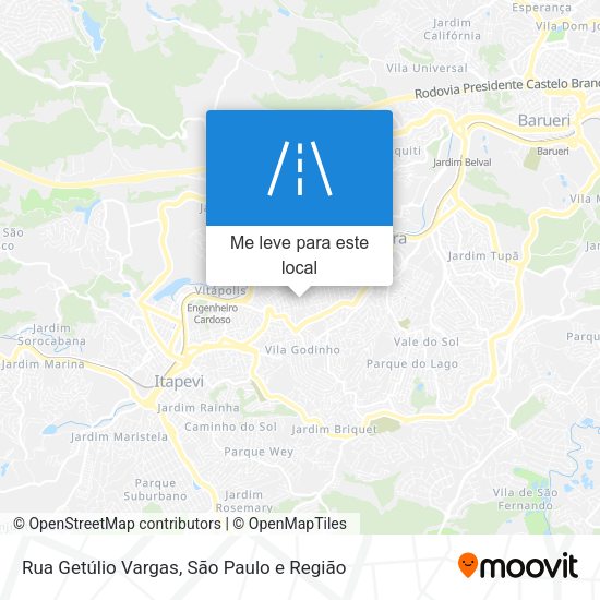 Rua Getúlio Vargas mapa