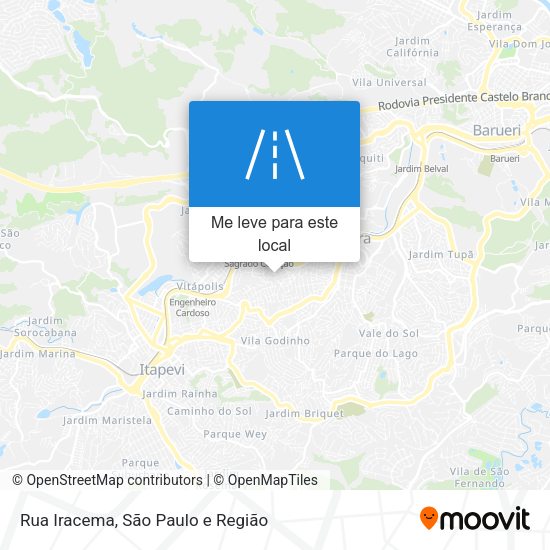 Rua Iracema mapa