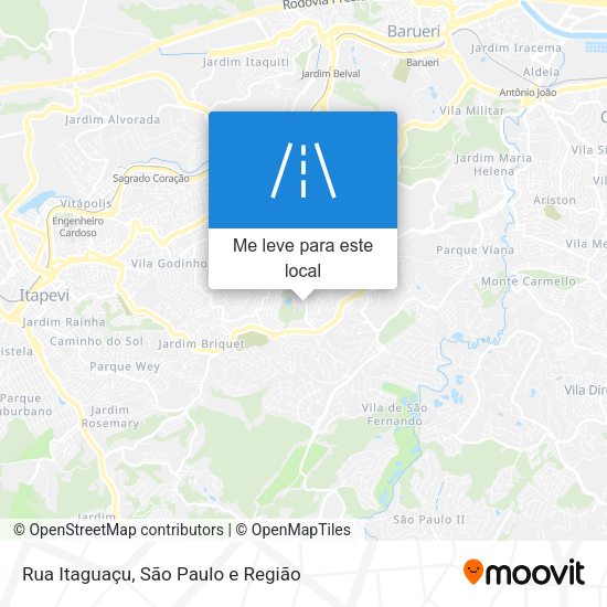 Rua Itaguaçu mapa