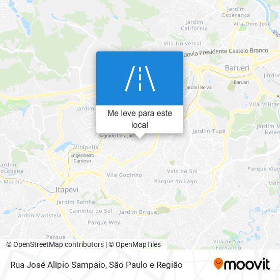 Rua José Alípio Sampaio mapa