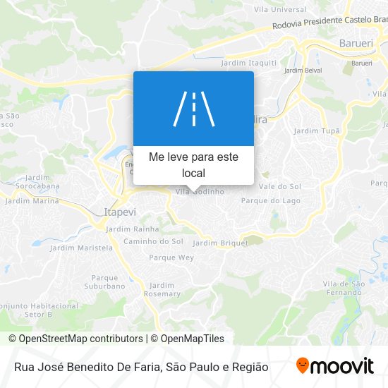 Rua José Benedito De Faria mapa