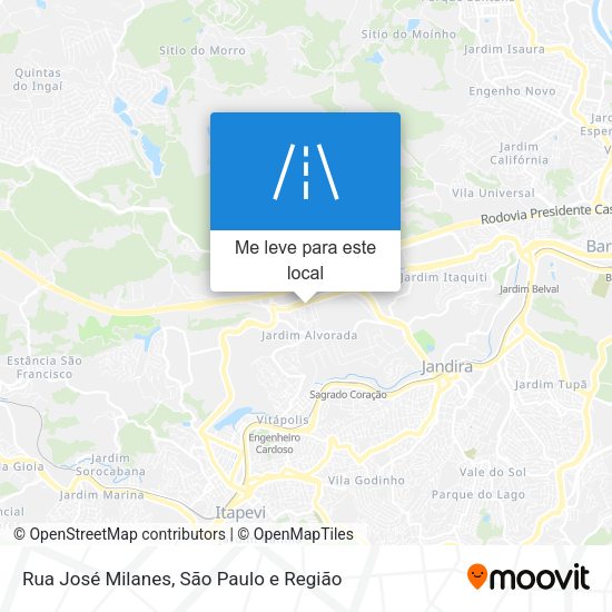 Rua José Milanes mapa