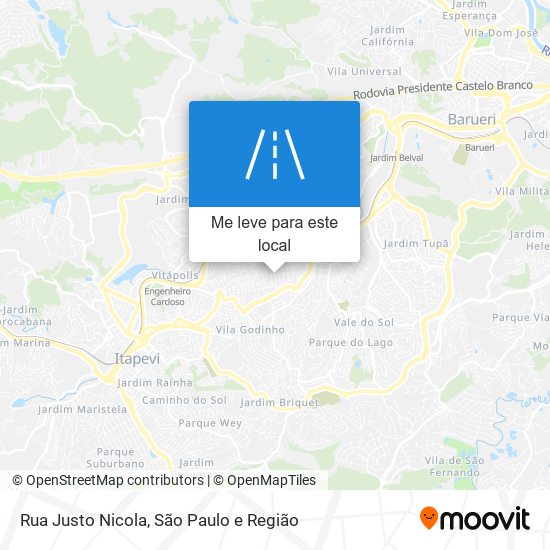 Rua Justo Nicola mapa