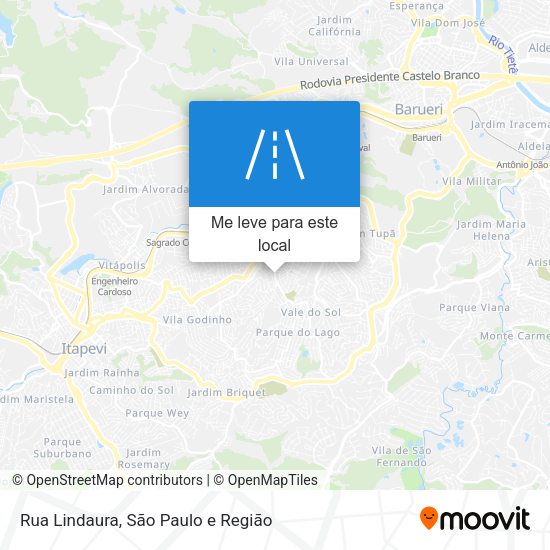 Rua Lindaura mapa