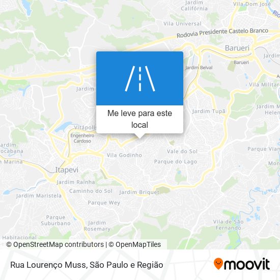 Rua Lourenço Muss mapa