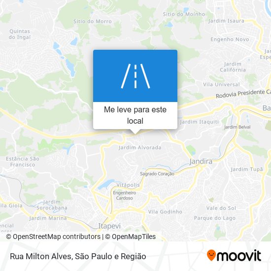 Rua Milton Alves mapa