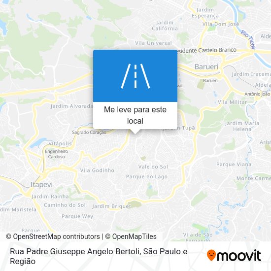 Rua Padre Giuseppe Angelo Bertoli mapa