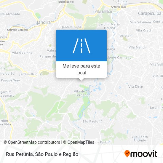 Rua Petúnia mapa