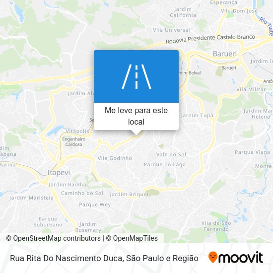 Rua Rita Do Nascimento Duca mapa