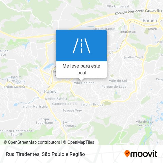 Rua Tiradentes mapa