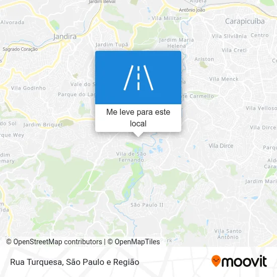 Rua Turquesa mapa
