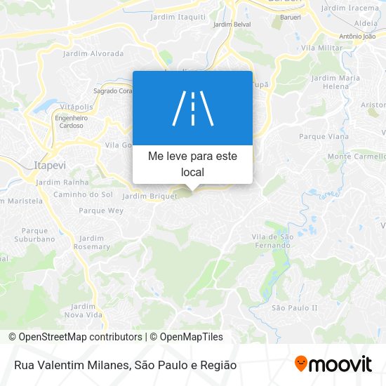 Rua Valentim Milanes mapa