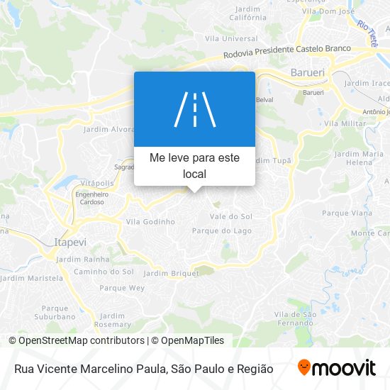 Rua Vicente Marcelino Paula mapa