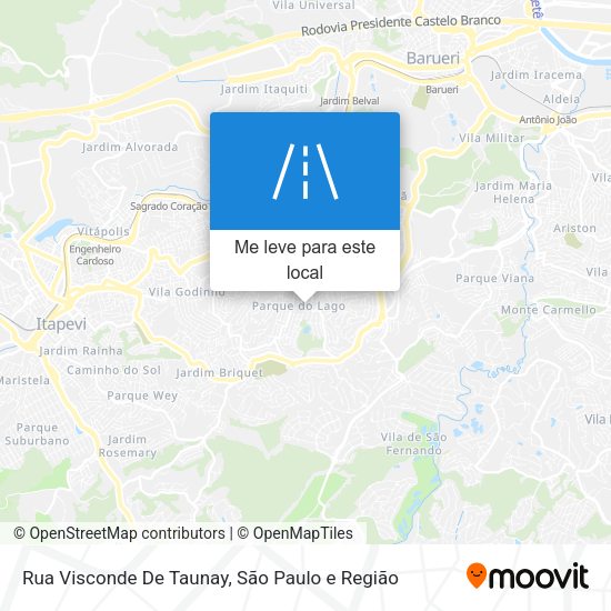Rua Visconde De Taunay mapa