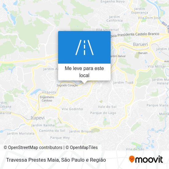 Travessa Prestes Maia mapa
