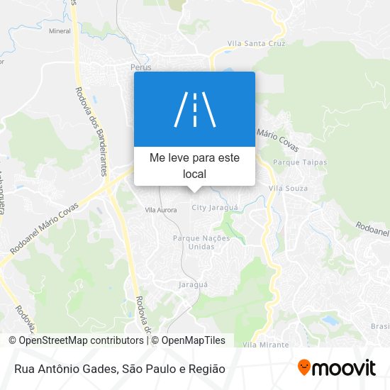 Rua Antônio Gades mapa