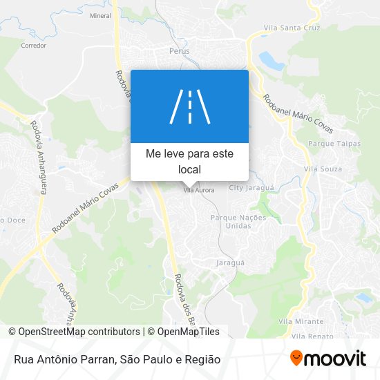 Rua Antônio Parran mapa