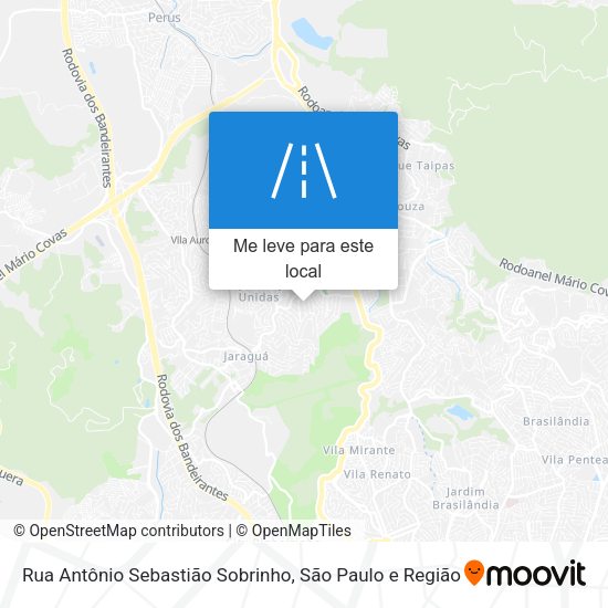 Rua Antônio Sebastião Sobrinho mapa