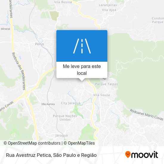 Rua Avestruz Petica mapa