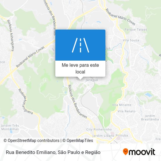 Rua Benedito Emiliano mapa
