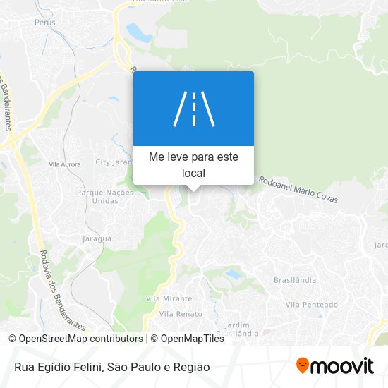 Rua Egídio Felini mapa