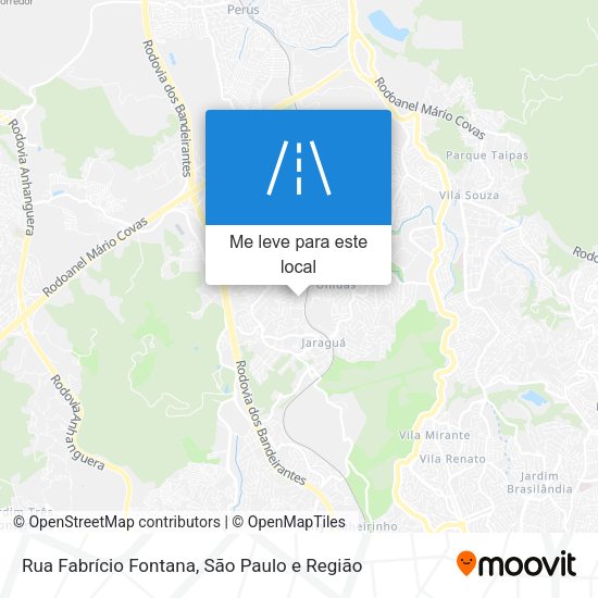 Rua Fabrício Fontana mapa