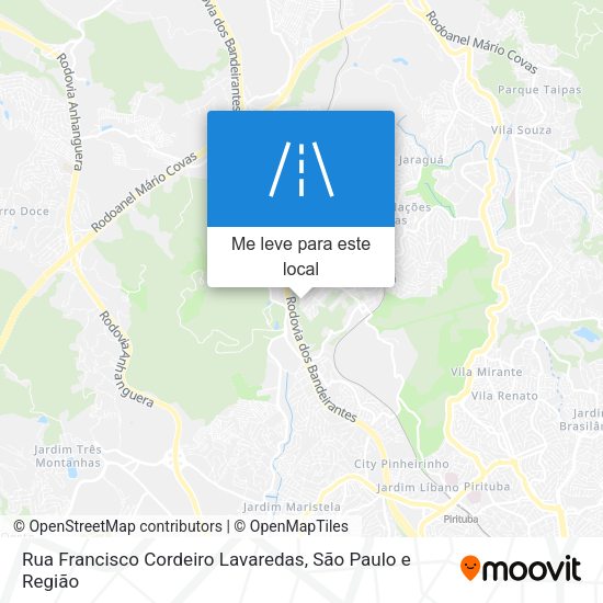 Rua Francisco Cordeiro Lavaredas mapa