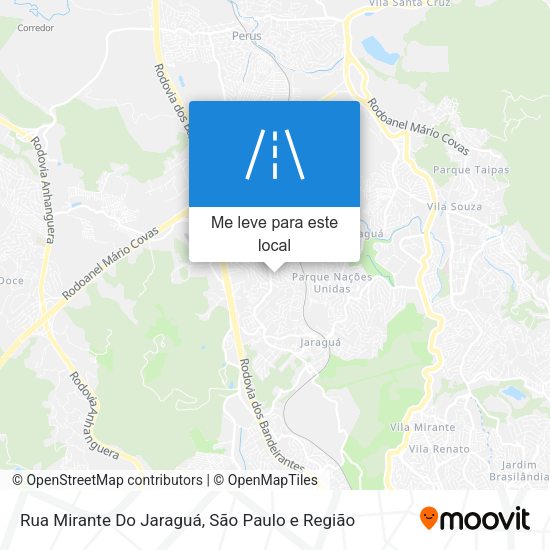 Rua Mirante Do Jaraguá mapa