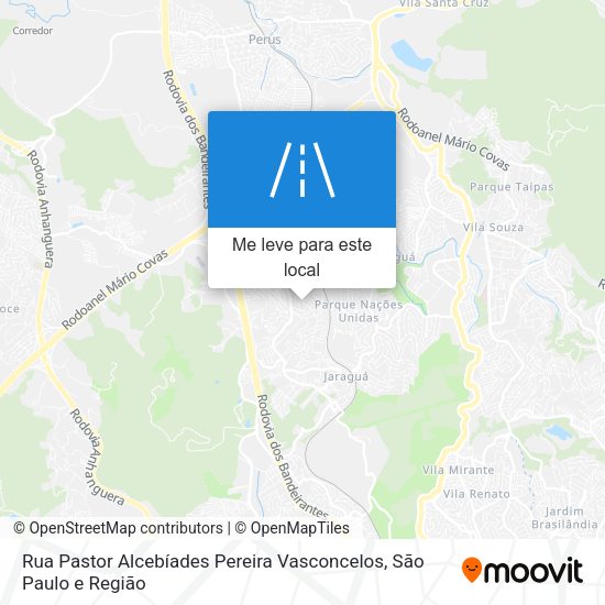 Rua Pastor Alcebíades Pereira Vasconcelos mapa