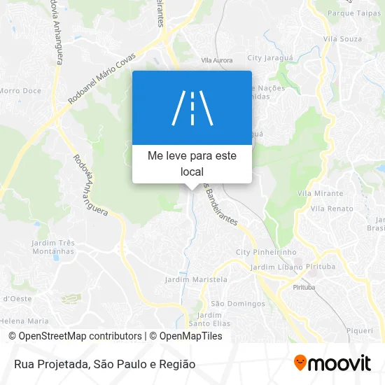 Rua Projetada mapa