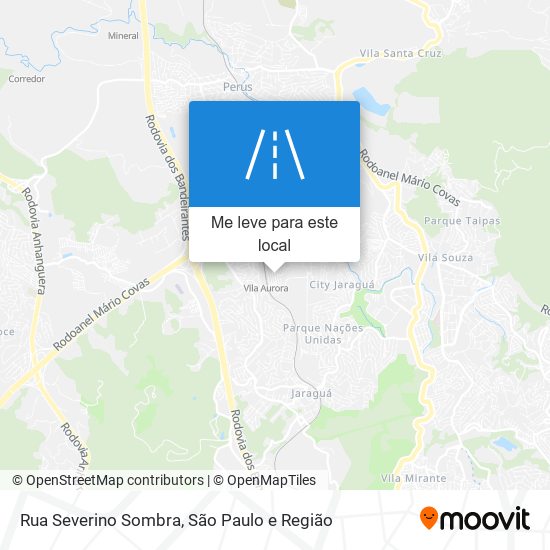 Rua Severino Sombra mapa