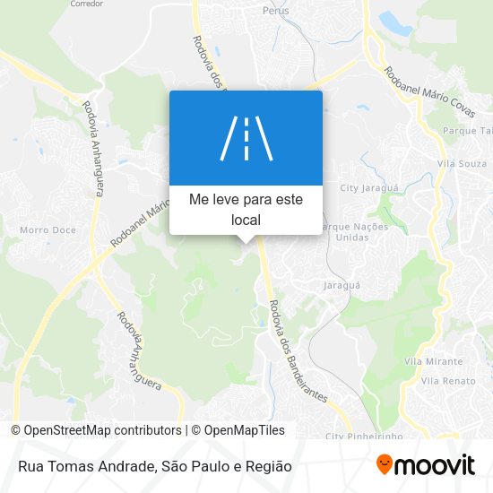 Rua Tomas Andrade mapa