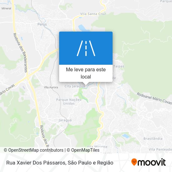 Rua Xavier Dos Pássaros mapa
