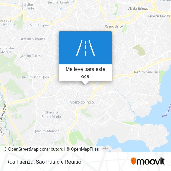 Rua Faenza mapa